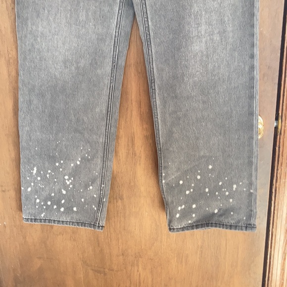 Levi’s low pro gray midrise straight leg jean splatter detail size 32 - Picture 6 of 17